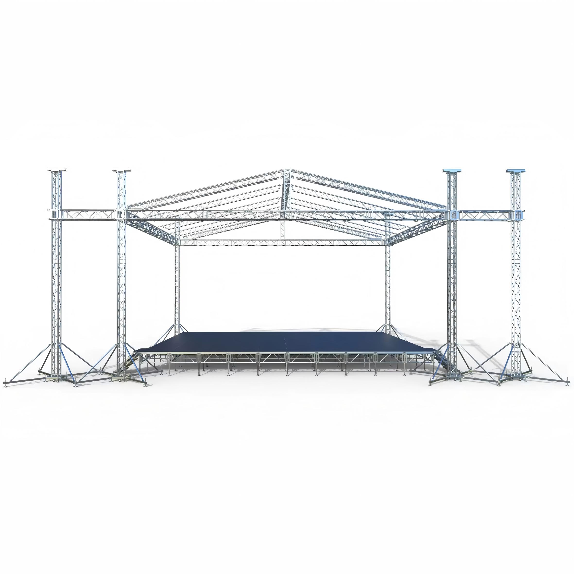 Techo de aluminio para escenario para luces profesionales 12x10x8m 6 pilares con 2m para altavoces colgantes1.jpg