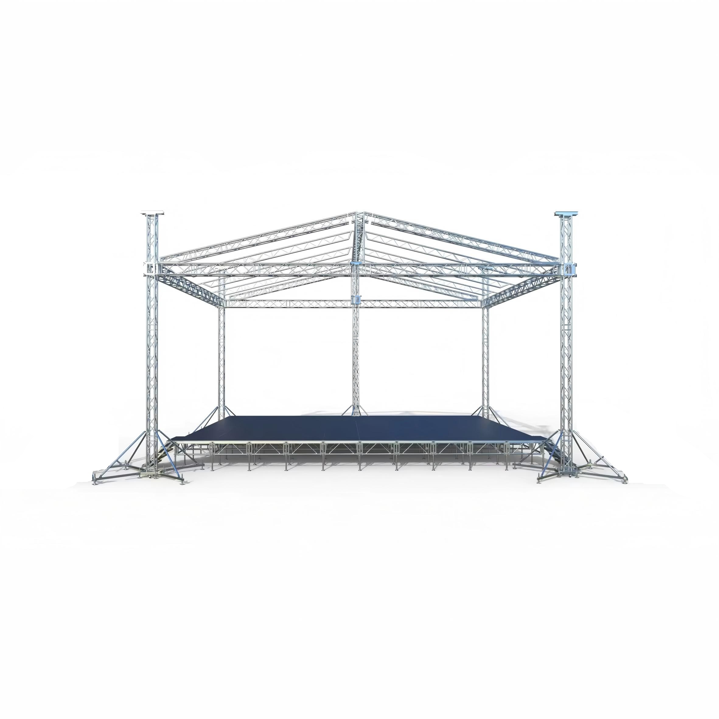 Techo de aluminio para escenario para luces profesionales 12x10x8m 6 pilares con 2m para altavoces colgantes4.jpg