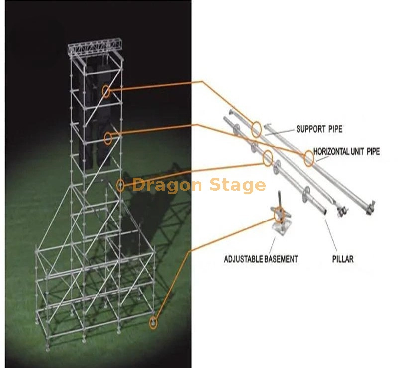 Torre de soporte Ringlock Line Array de 16 m.webp