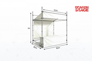 Estructura de control modular FOH Ringlock de 2x2 m para producci&oacute;n de eventos