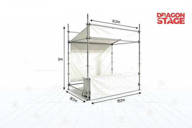 Estructura de control modular FOH Ringlock de 2x2 m para producci&oacute;n de eventos
